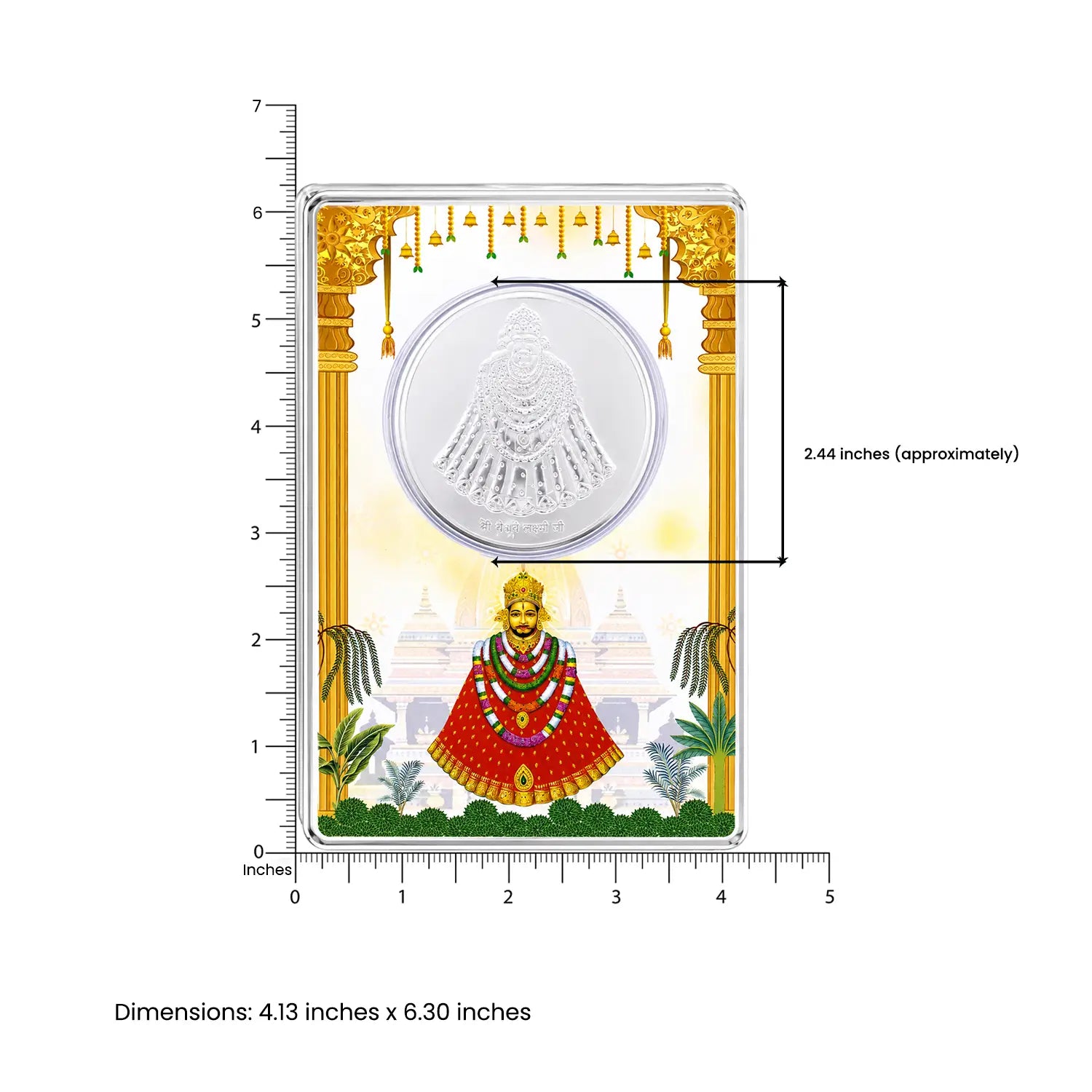 999 Pure Silver Khatu Shyam Ji Coin - Made With Pure 925 Silver