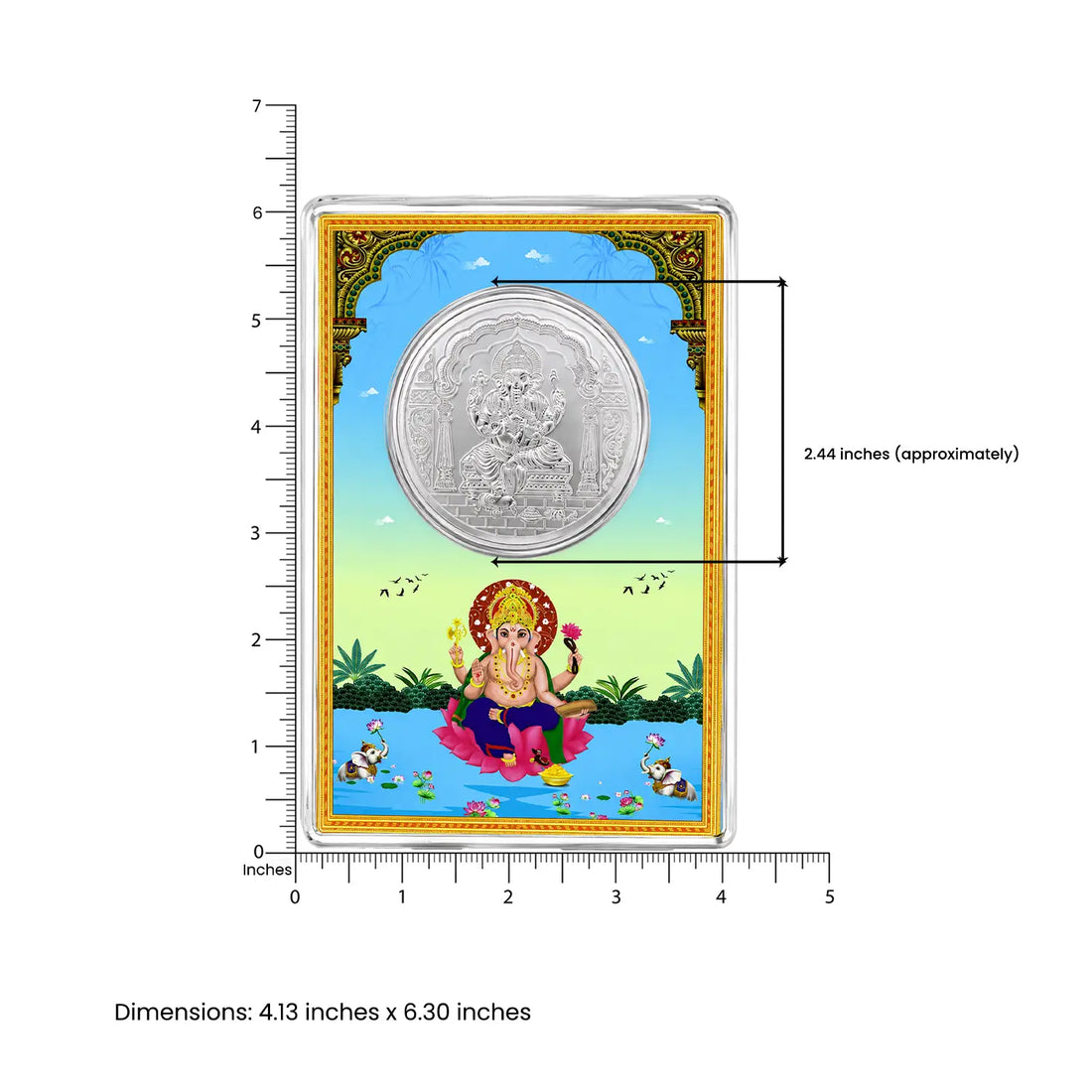 Lord Ganesha 999 Pure Silver Coin - Made With Pure 925 Silver
