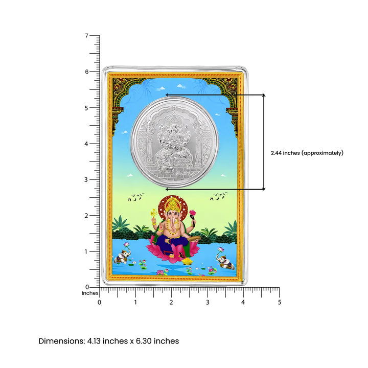 Lord Ganesha 999 Pure Silver Coin - Made With Pure 925 Silver