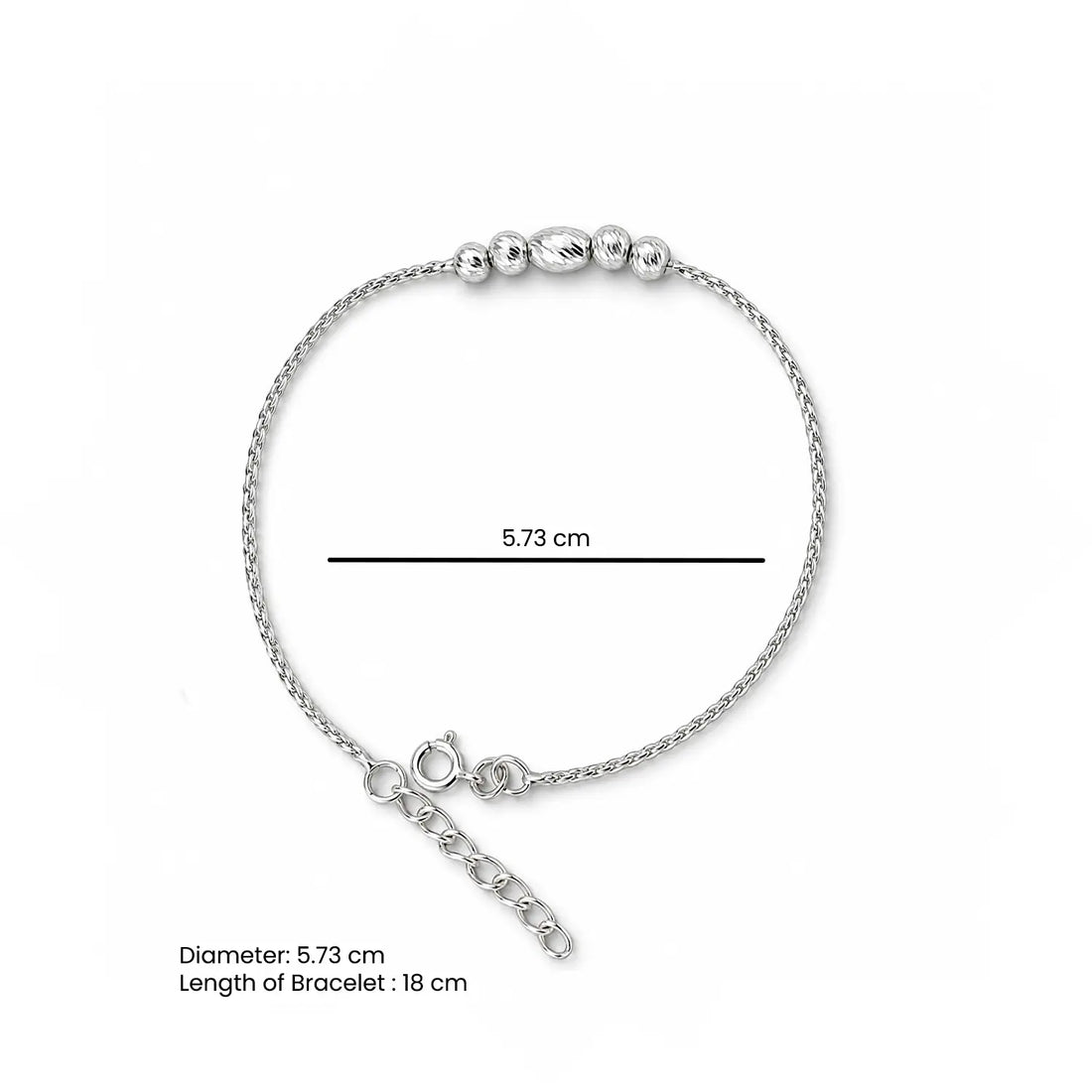 Textured Bead Bracelet – Elegant & Minimal Design - Made With Pure 925 Silver