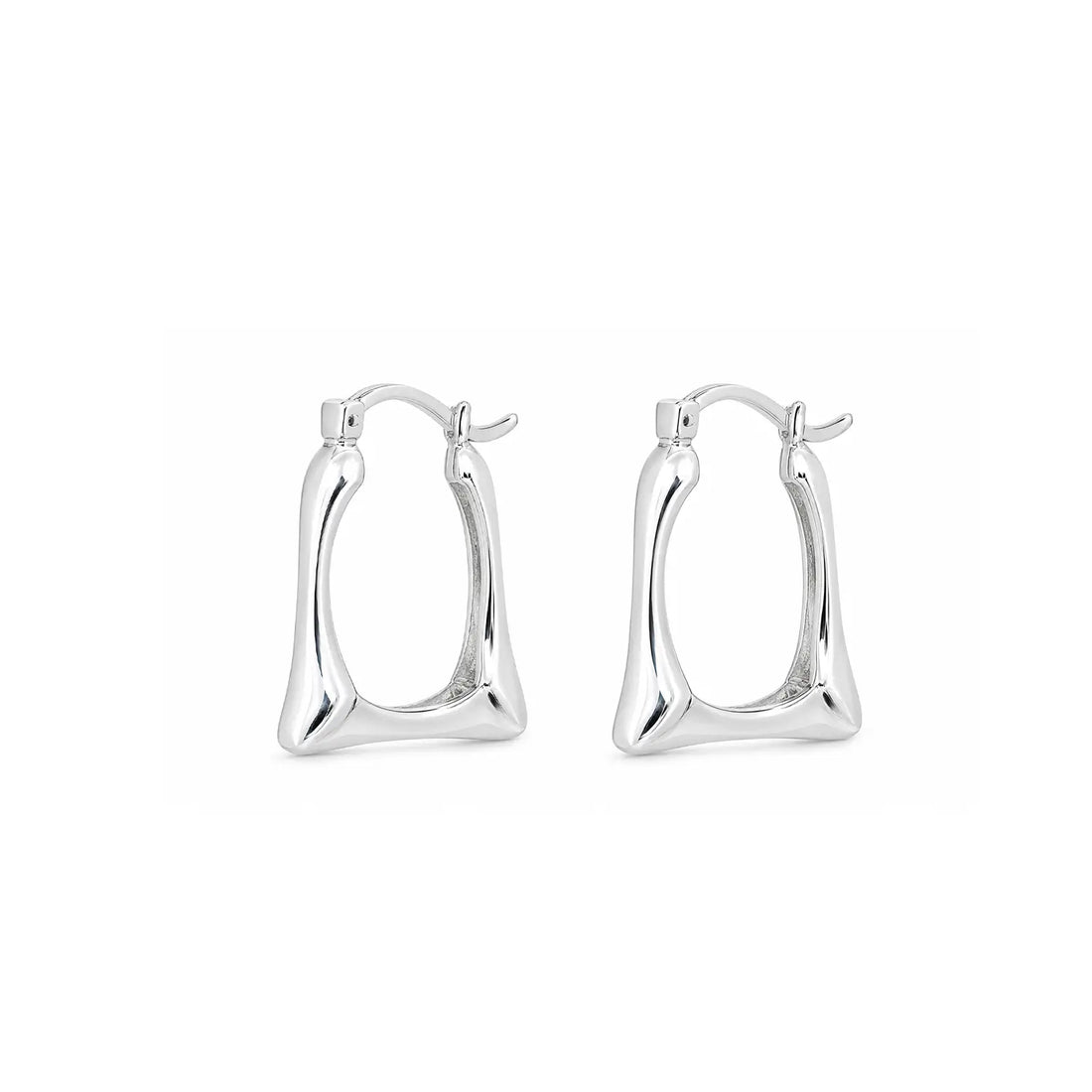 Elegant Geometric 925 Silver Hoop Earrings for Women - Made With Pure 925 Silver