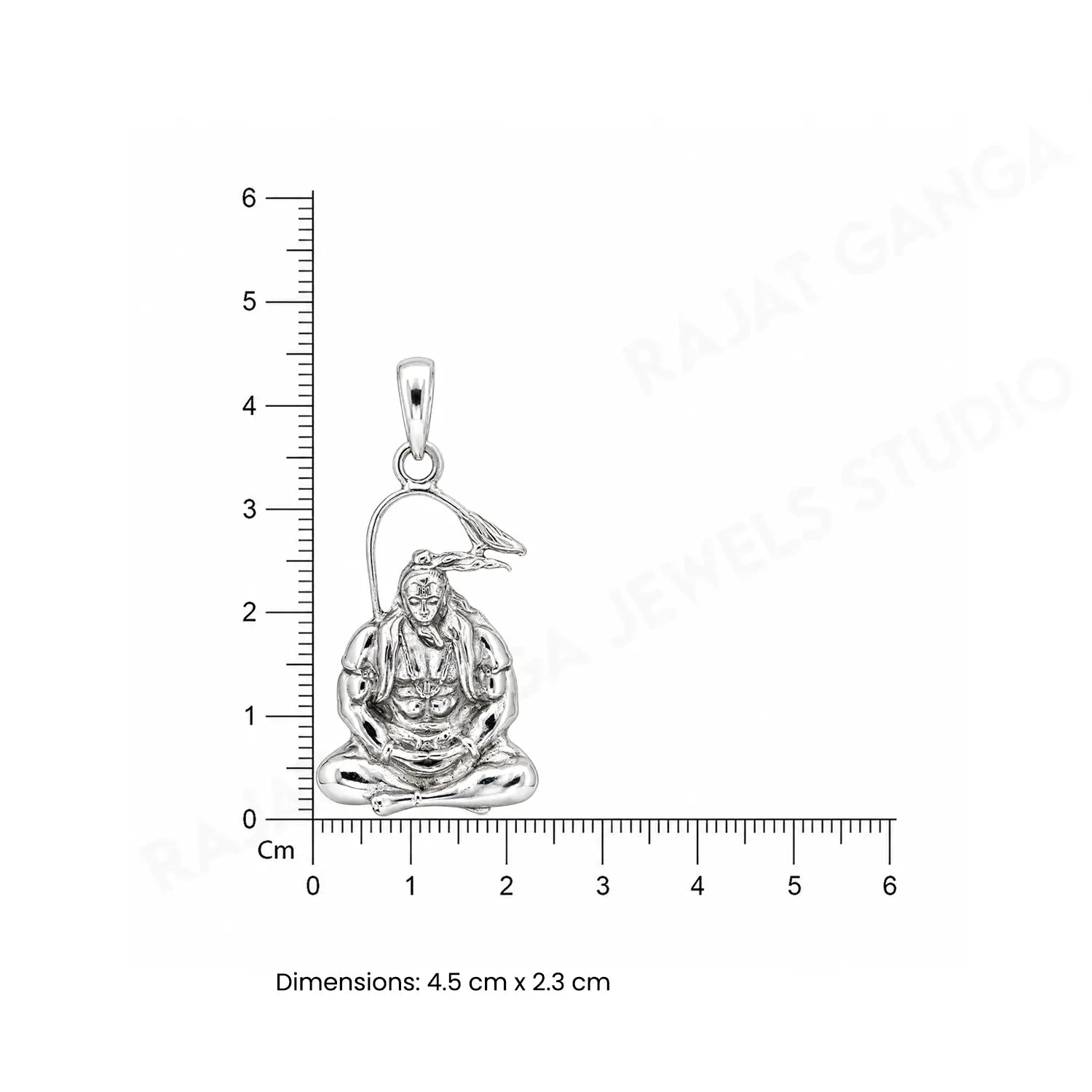 Lord Hanuman Pure Silver Pendant - Made With Pure 925 Silver