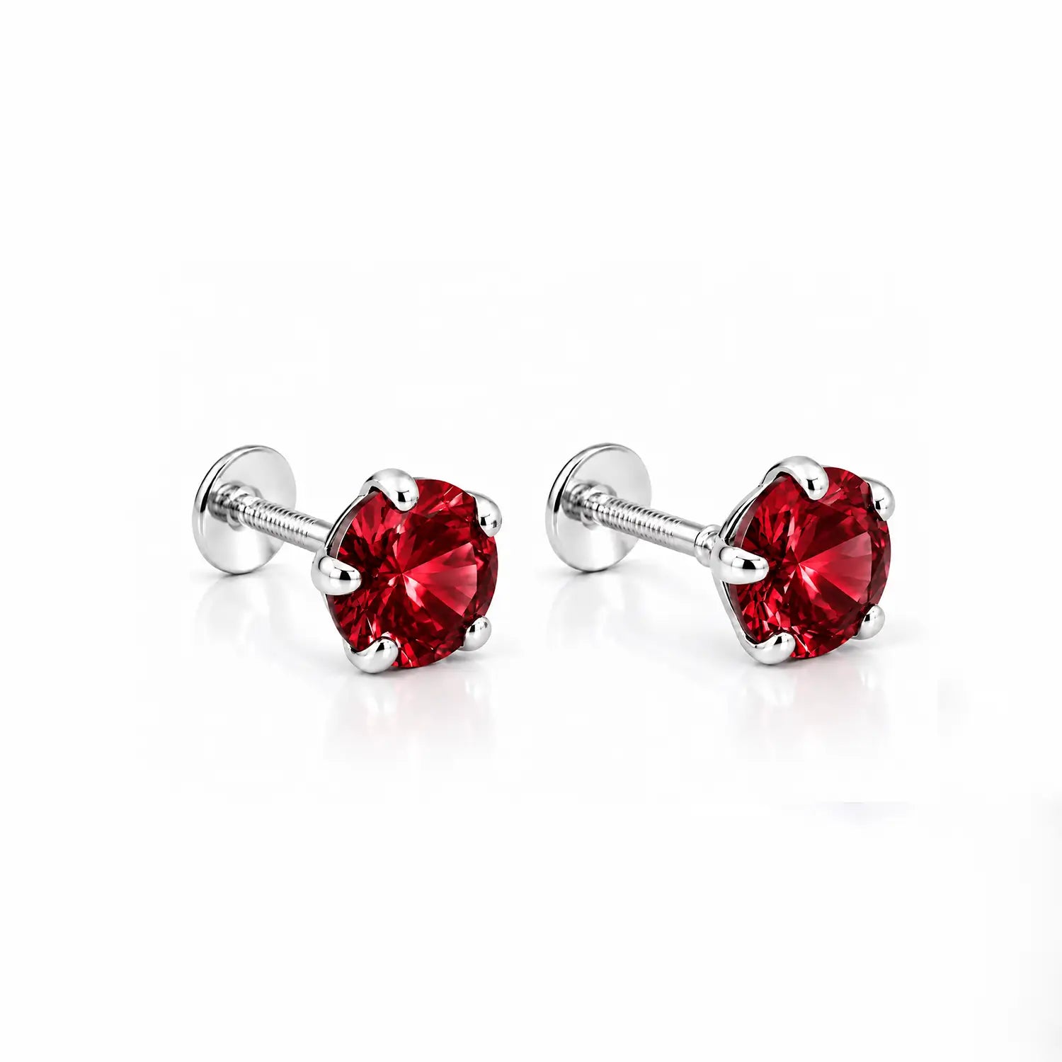 Royal Blue Solitaire Sterling Silver Stud Earrings - Made With Pure 925 Silver
