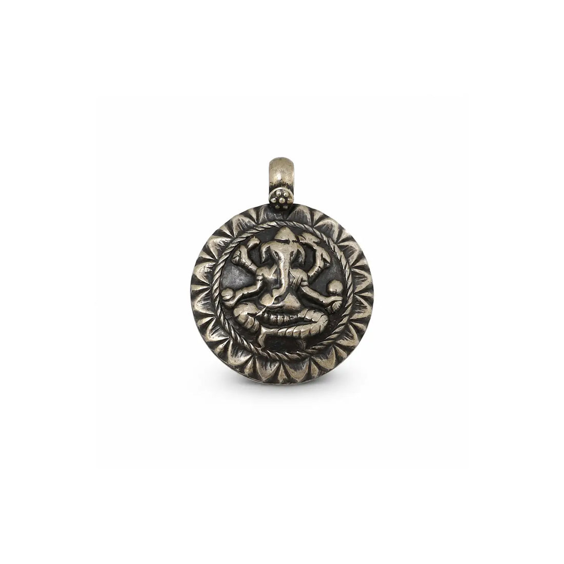 Sacred Dancing Ganesha Pure Silver Pendant - Made With Pure 925 Silver