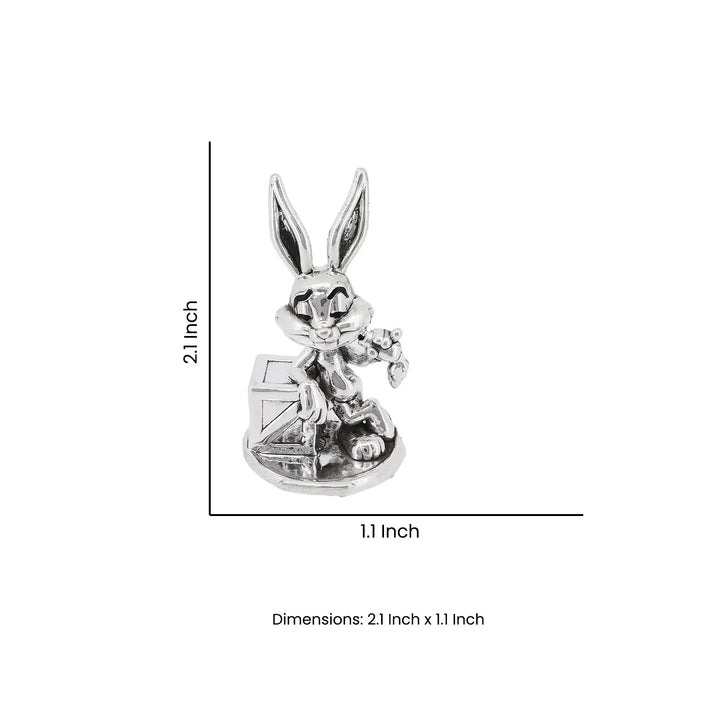Cute Bunny Silver Figurine - Made With Pure 925 Silver