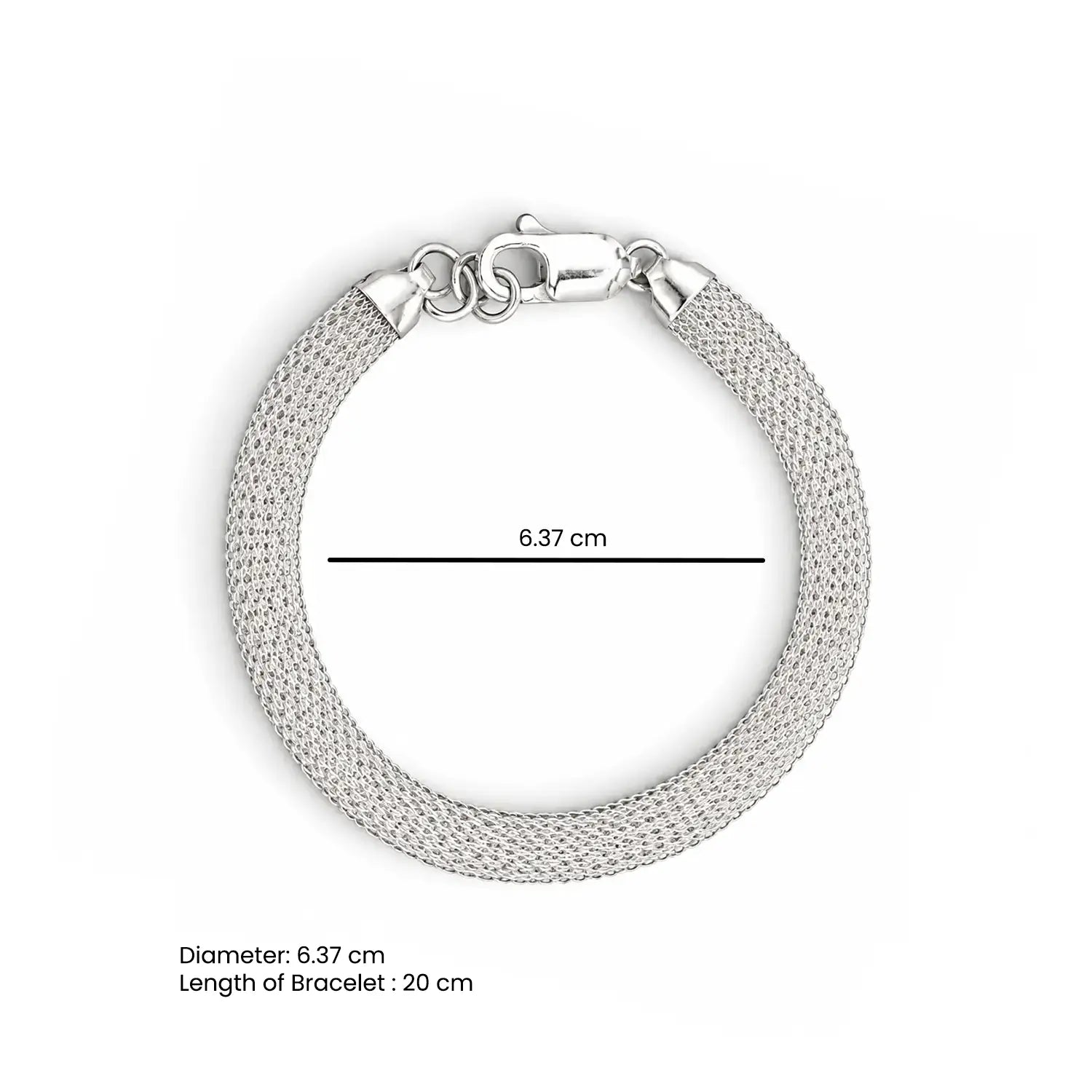 Men’s Mesh Bracelet – Premium Woven Chain Design - Made With Pure 925 Silver
