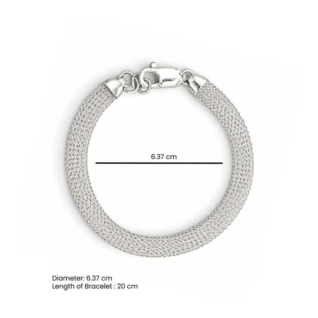 Men’s Mesh Bracelet – Premium Woven Chain Design - Made With Pure 925 Silver