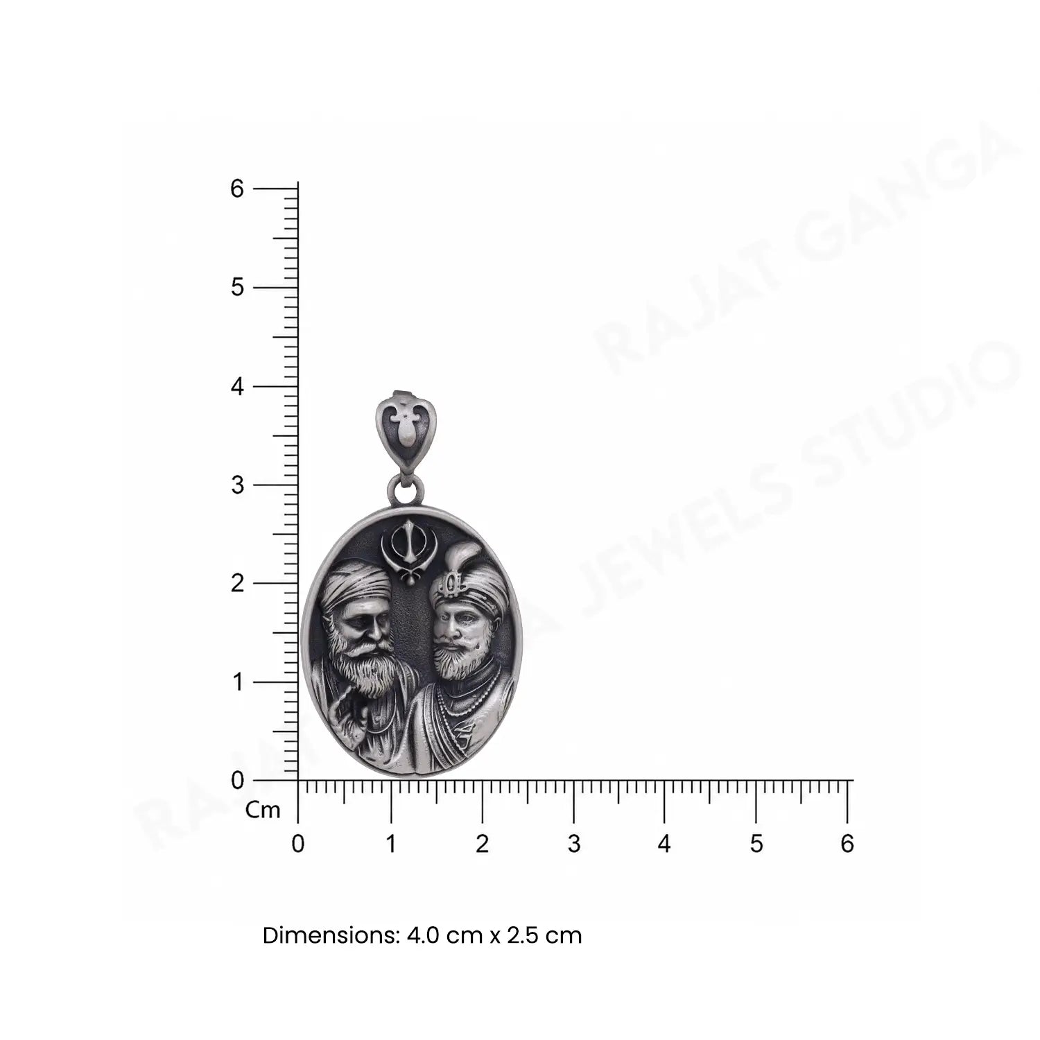 Divine Guru-Shishya Heritage Pendant - Made With Pure 925 Silver