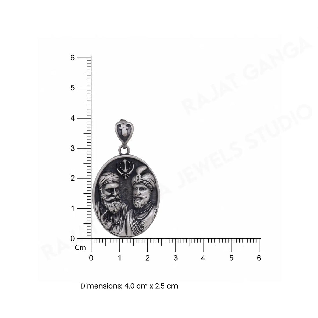 Divine Guru-Shishya Heritage Pendant - Made With Pure 925 Silver
