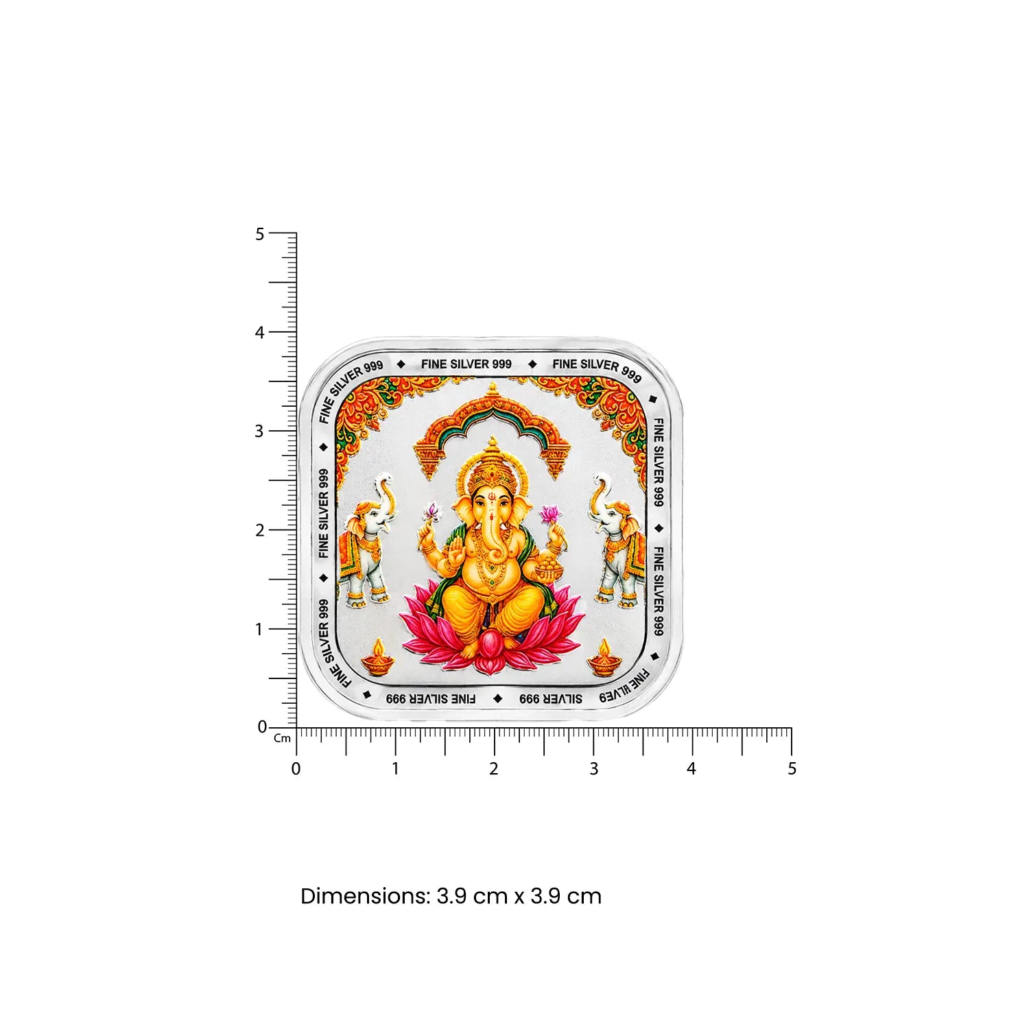 Lord Ganesha Fine Silver Coin - Made With Pure 925 Silver