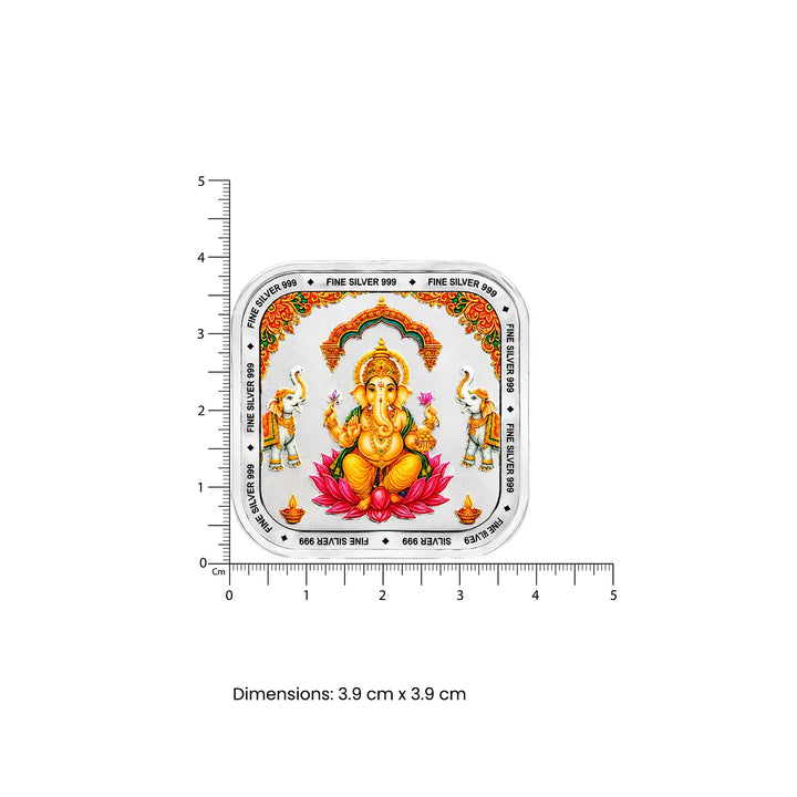Lord Ganesha Fine Silver Coin - Made With Pure 925 Silver
