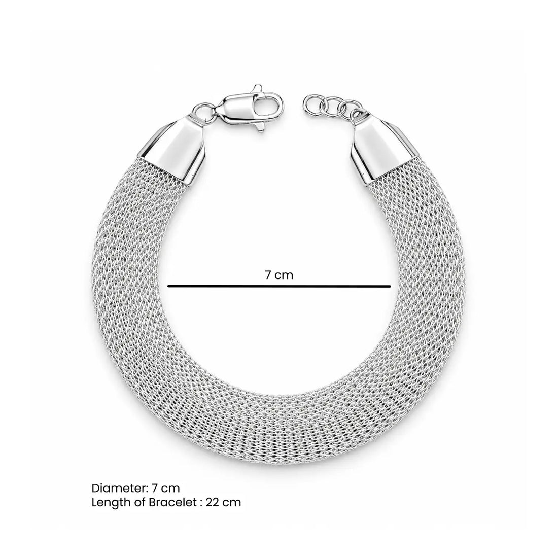 Men’s Mesh Bracelet – Premium Woven Design - Made With Pure 925 Silver