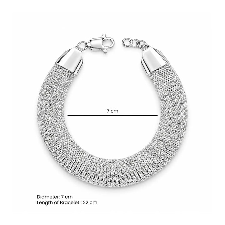 Men’s Mesh Bracelet – Premium Woven Design - Made With Pure 925 Silver