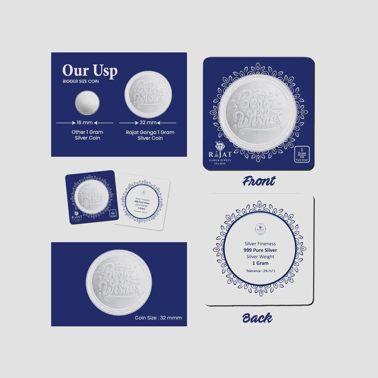 999 Pure Silver Coin Combo Offer – Best Wishes Collection