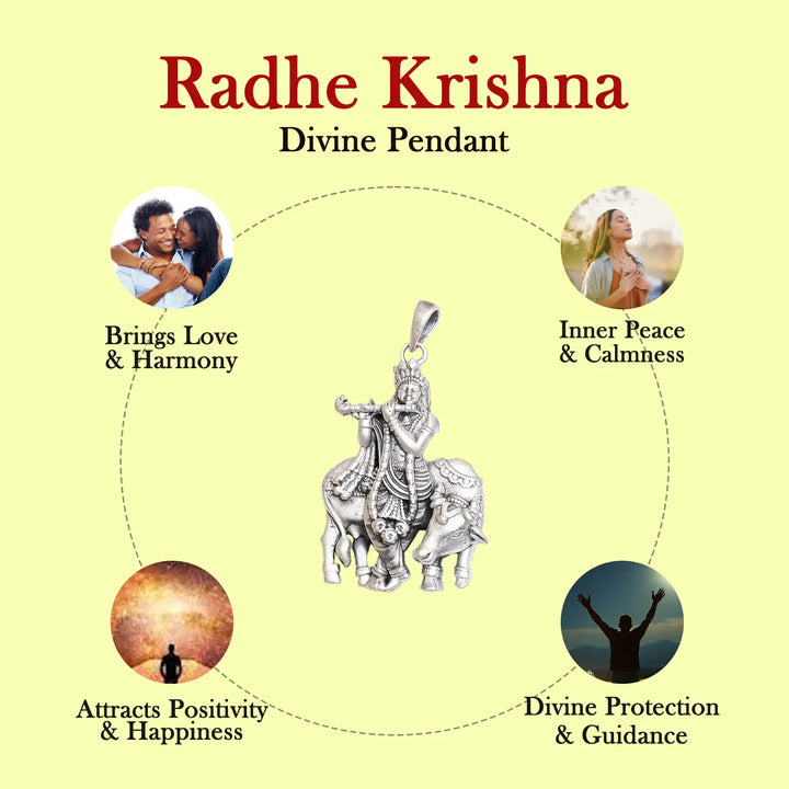 Krishna Divine Grace Silver Pendant - Made With 925 Pure Silver