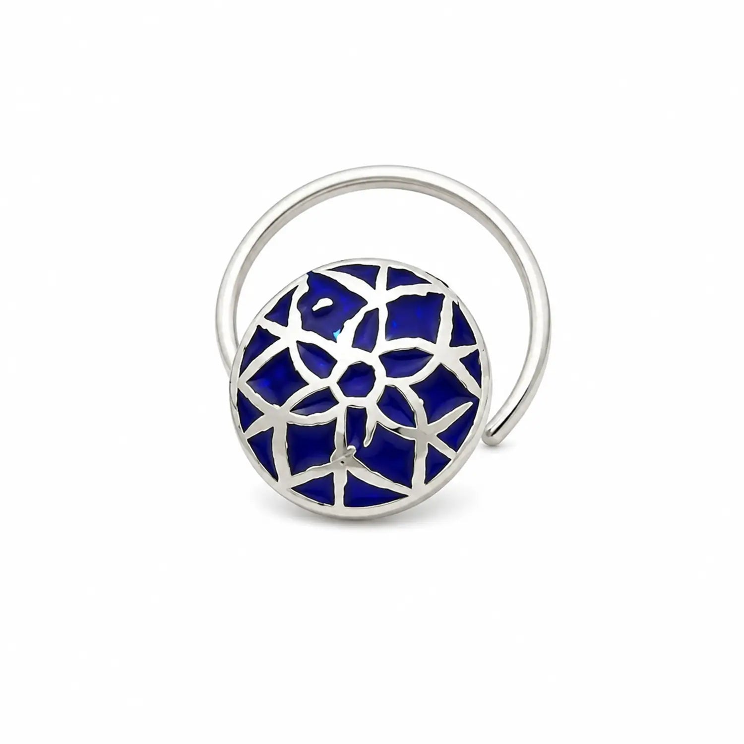 Silver Antique Bloom Nose Pin- Made With Pure 925 Silver
