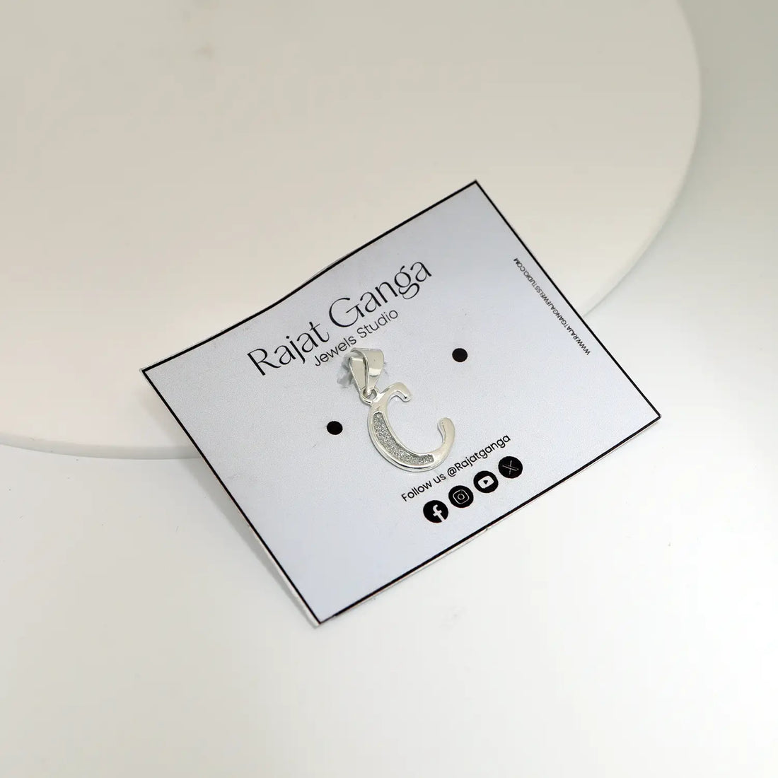 Silver Initial “C” Pendant - Made With Pure 925 Silver