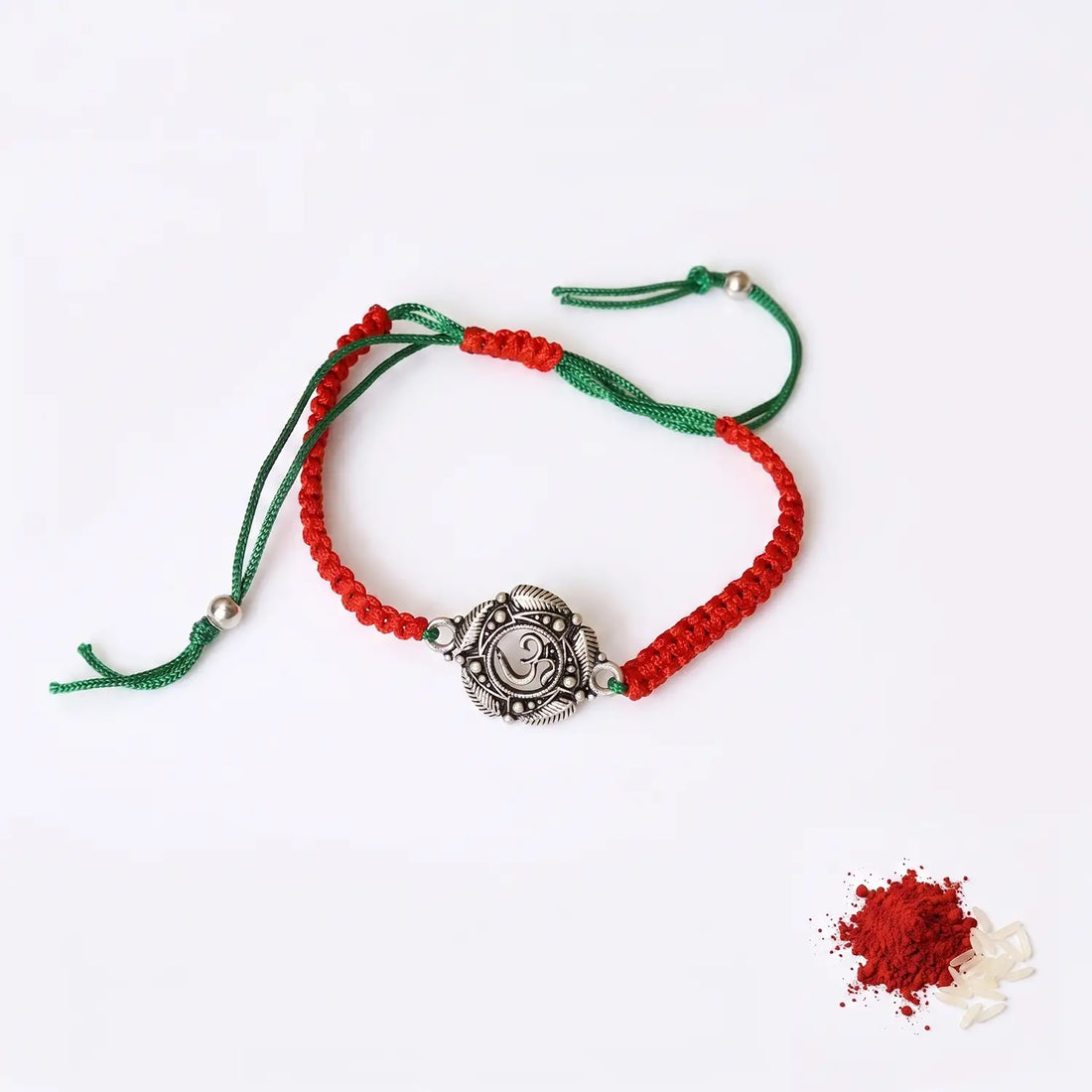 Om Divine Silver Rakhi Bracelet - Made With Pure 925 Silver