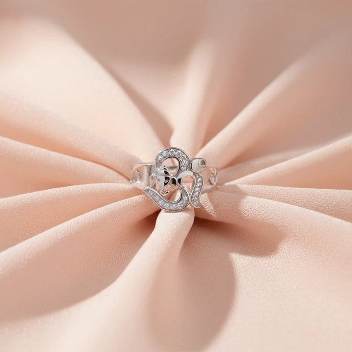 Divine Om Silver Statement Ring - Made With Pure 925 Silver