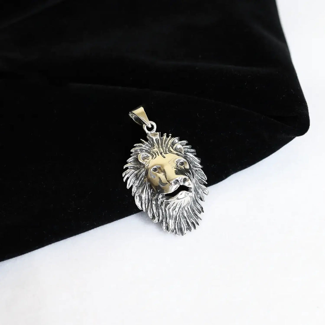 Pure Silver Lion Head Pendant- Made With Pure 925 Silver