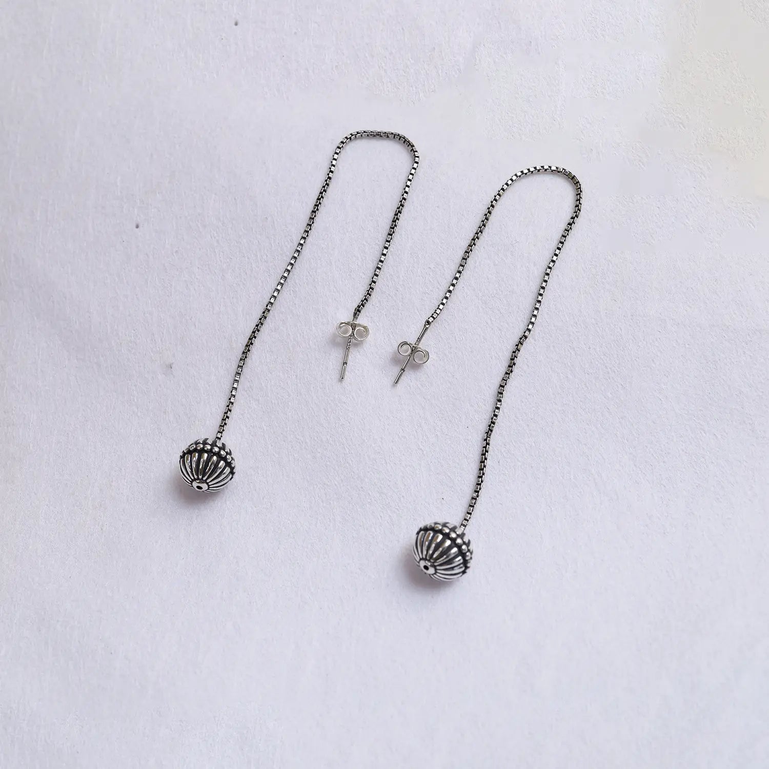 Elegant Floral Drop Pure Silver Earrings - Made With Pure 925 Silver
