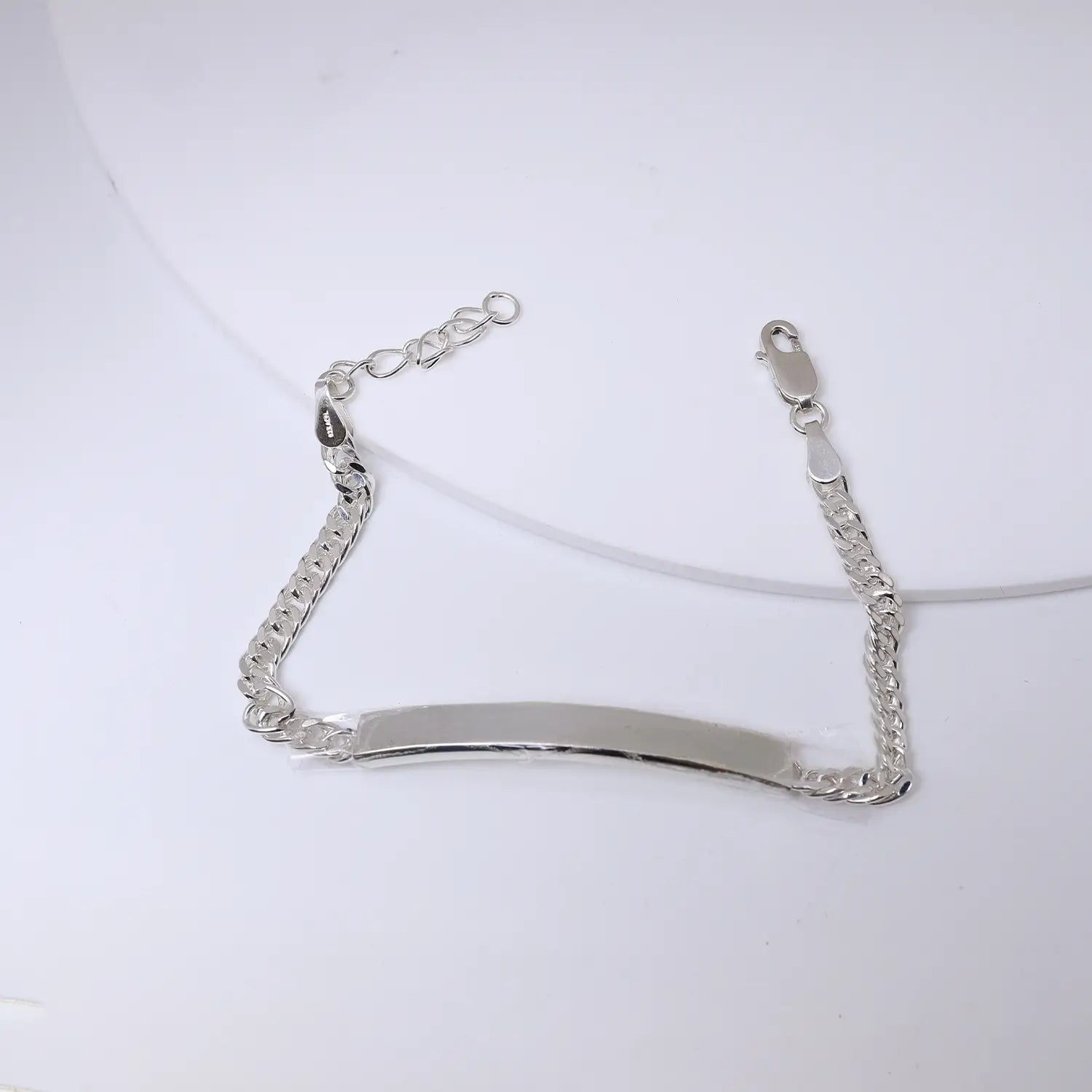 Minimalist Bar Charm Pure Silver Bracelet - Made With Pure 925 Silver