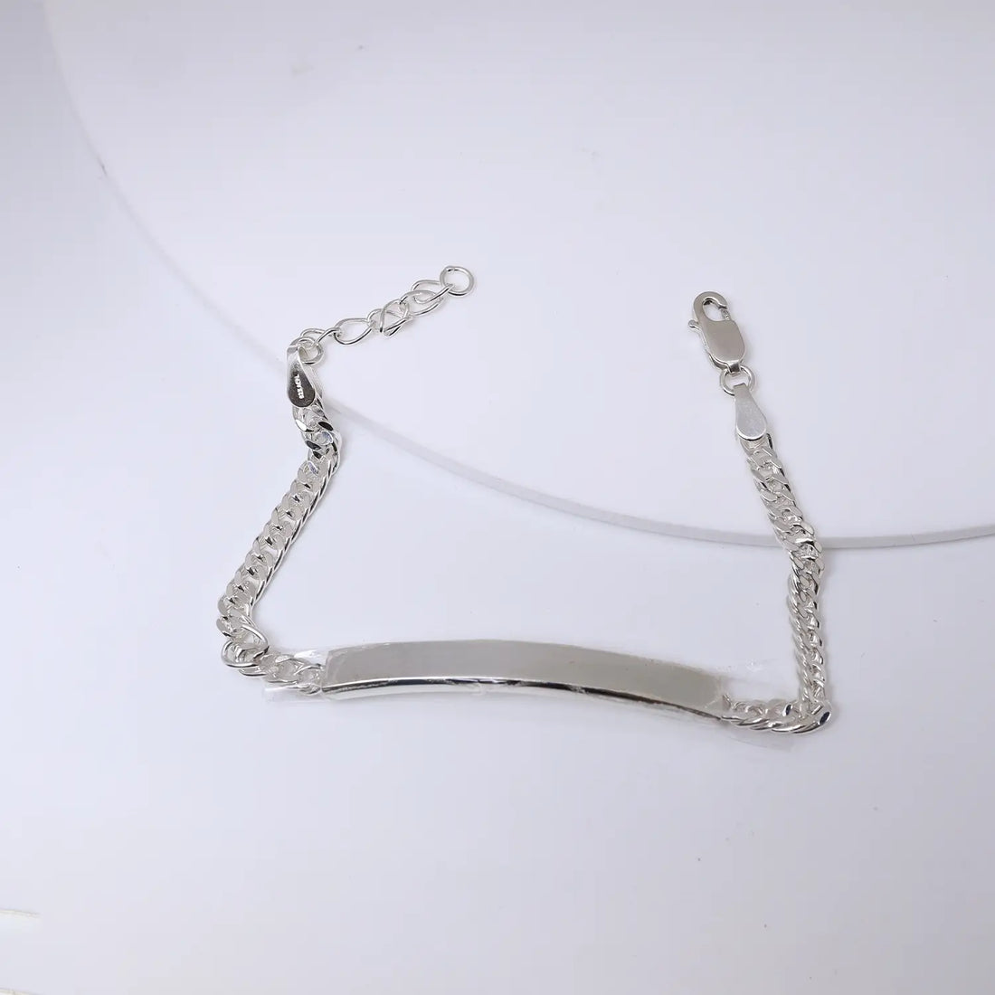 Minimalist Bar Charm Pure Silver Bracelet - Made With Pure 925 Silver