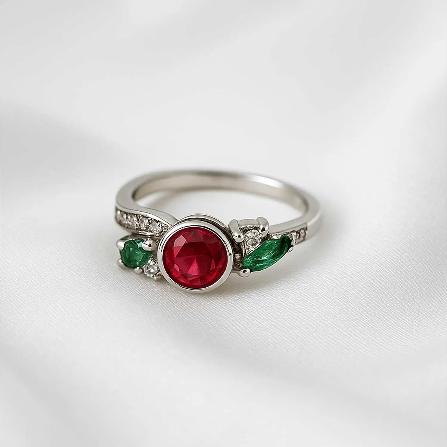 Pure Silver Ruby Ring - Made With Pure 925 Silver
