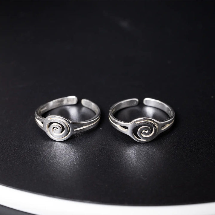 Minimal Spiral Design Toe Rings - Made With Pure 925 Silver