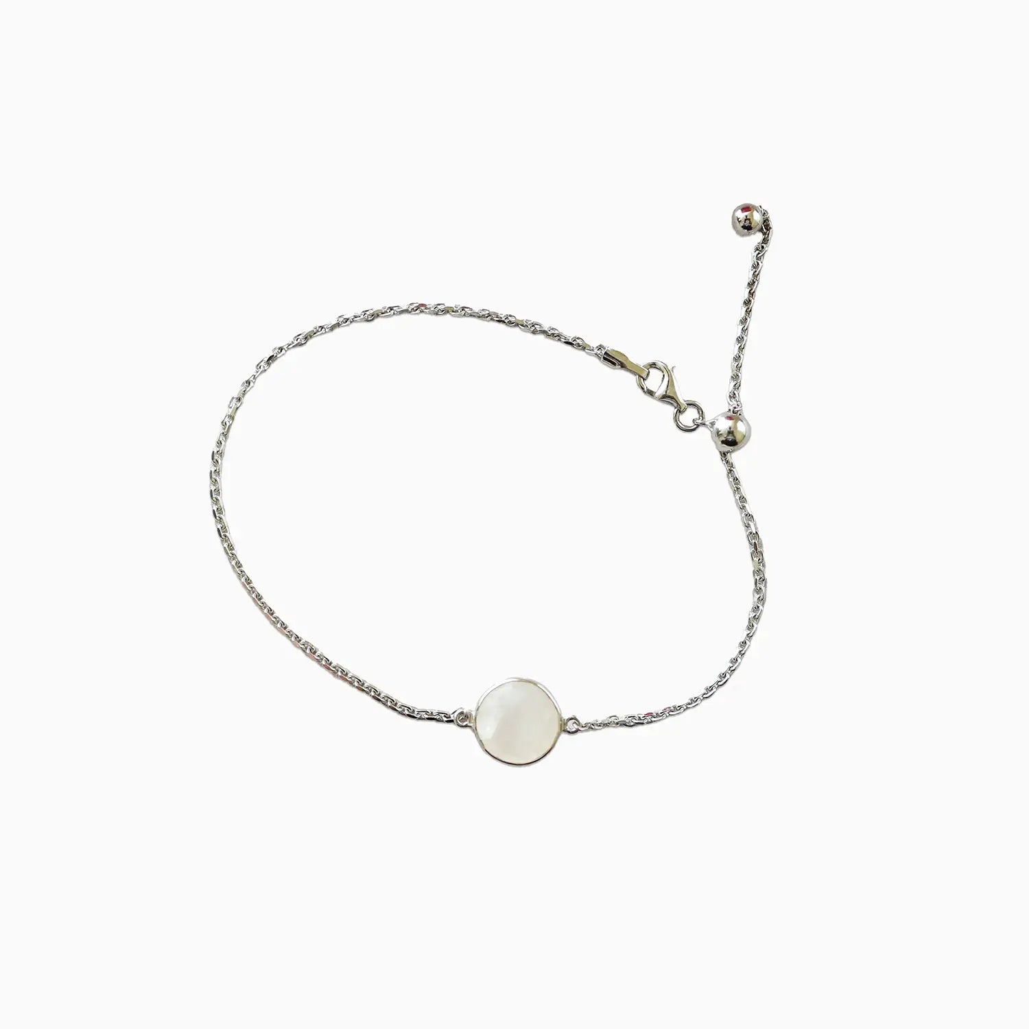 Mother of Pearl Pure Silver Bracelet- Made With Pure 925 Silver