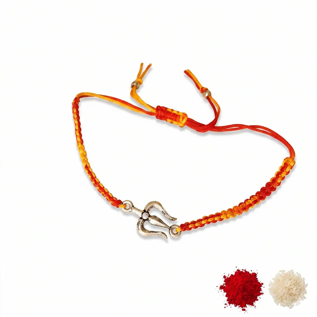 Divine Trishul Silver Rakhi - Made With Pure 925 Silver