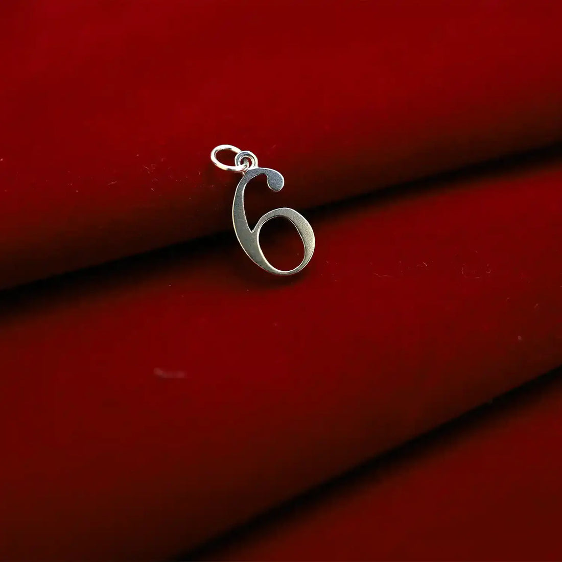 Pure Silver Number '6' Pendant - Made With Pure 925 Silver