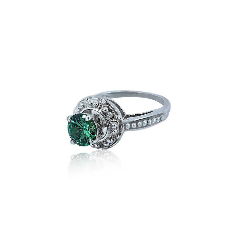 Emerald Radiance Pure Silver Ring - Made With Pure 925 Silver