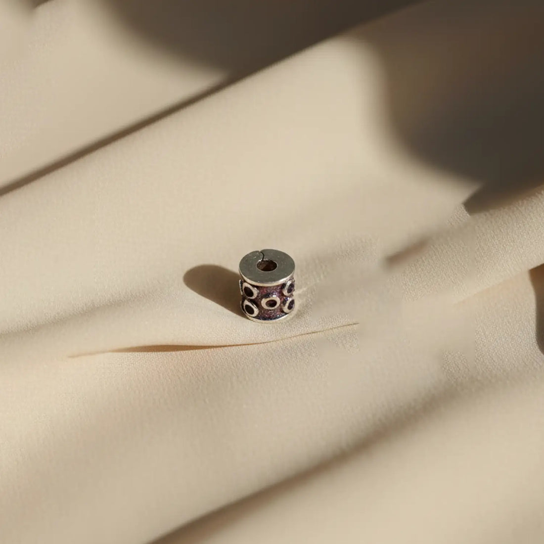 Pure Silver Evil Eye Bead Charm - Made With Pure 925 Silver