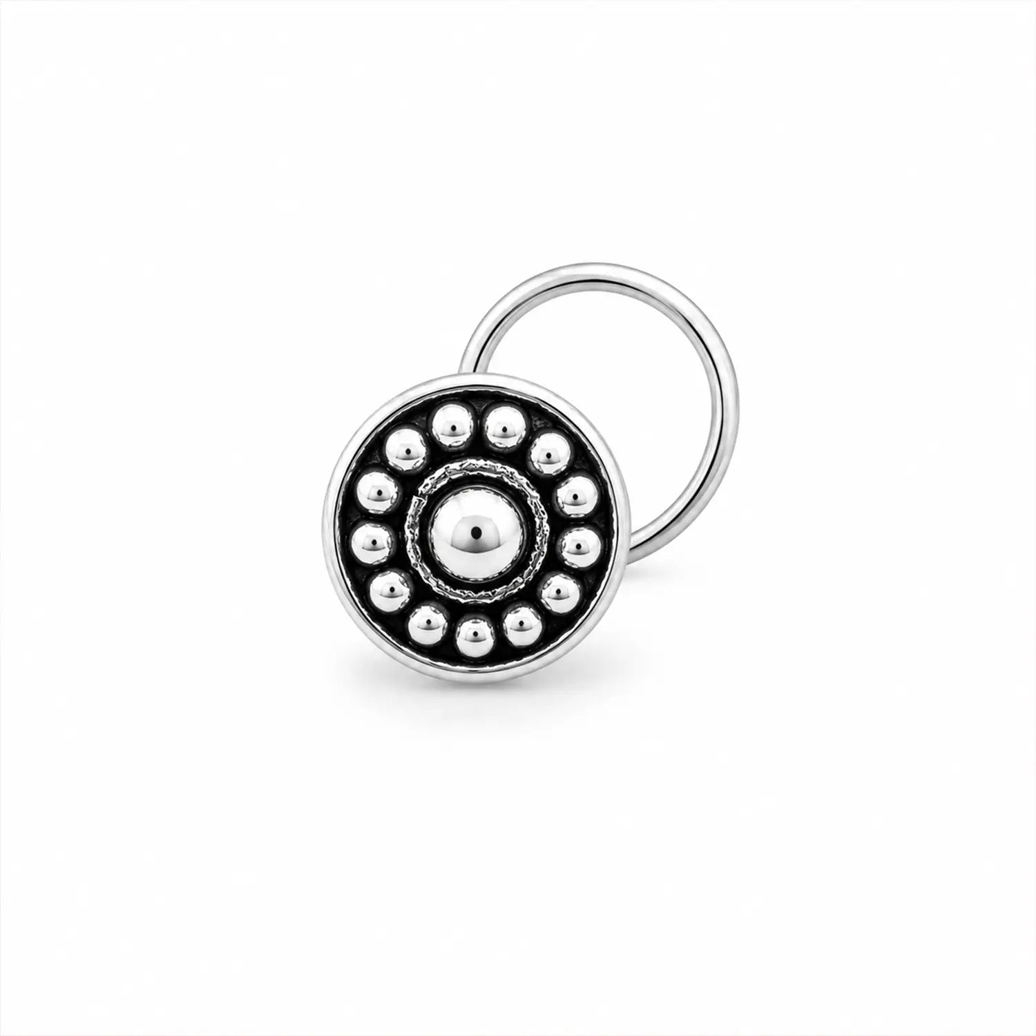 Classic Floral Pure Silver Nose Pin- Made With Pure 925 Silver