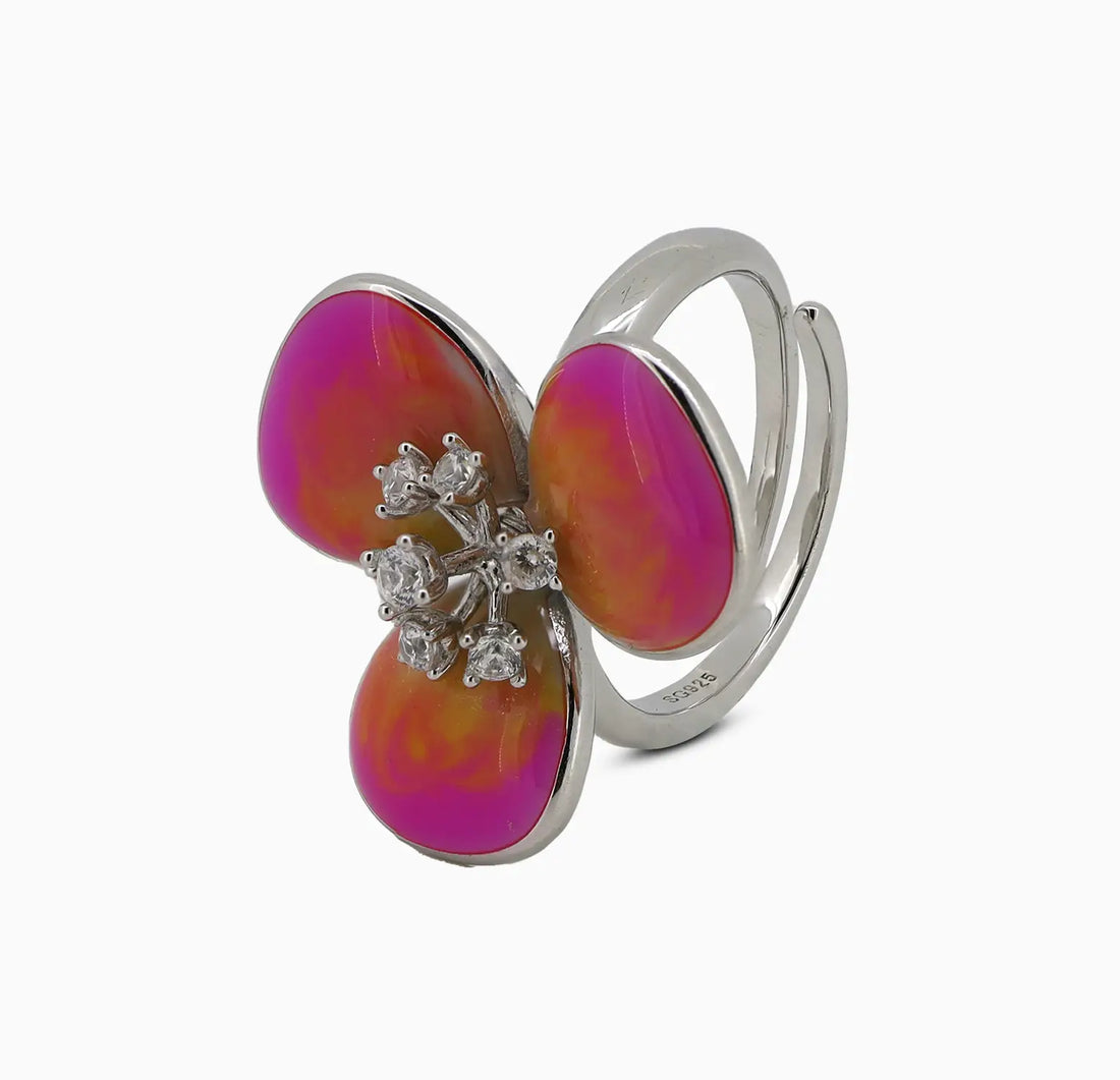 Blossom Radiance Pure Silver Ring - Made With Pure 925 Silver
