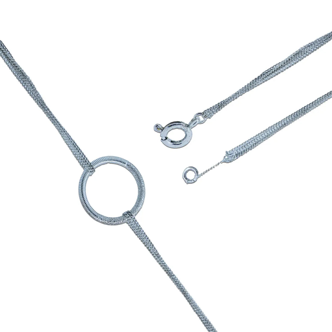 Minimalist Silver Circle Bracelet - Made With Pure 925 Silver