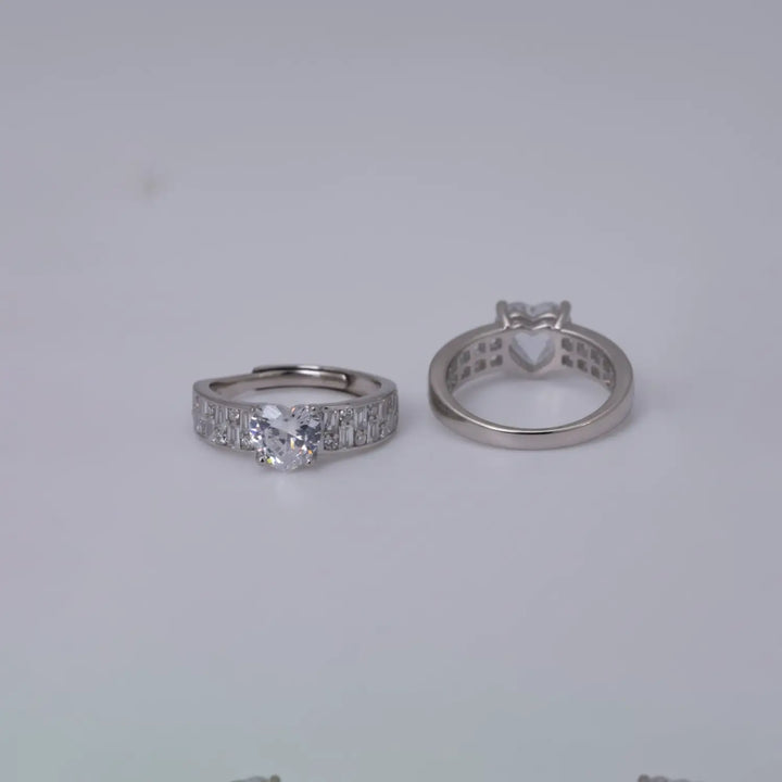 Aurora Elegance Silver Solitaire Ring - Made With Pure 925 Silver