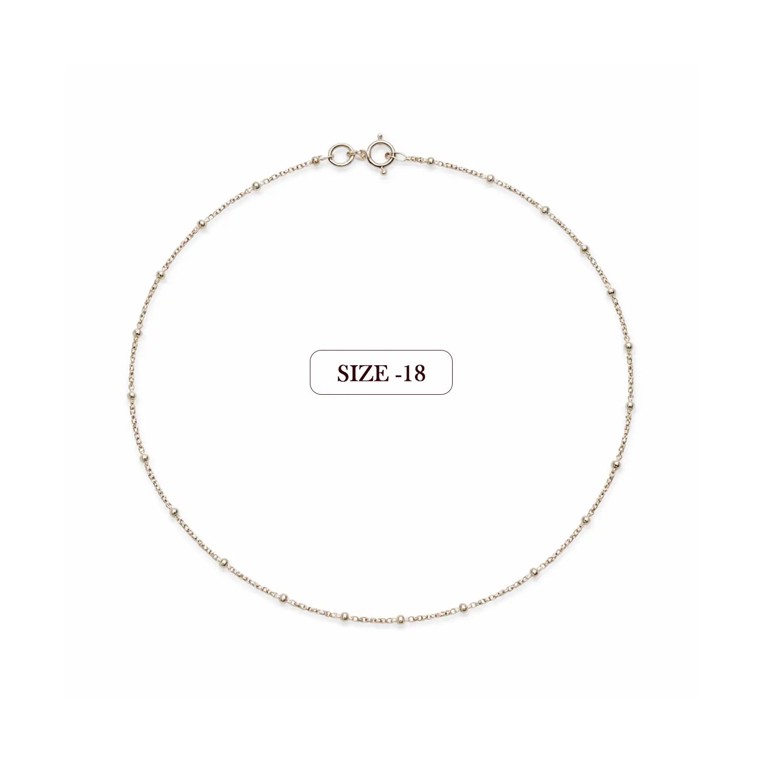 Elegant Beaded Minimal Chain- Made With Pure 925 Silver