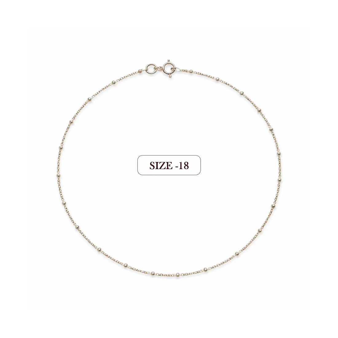 Elegant Beaded Minimal Chain- Made With Pure 925 Silver