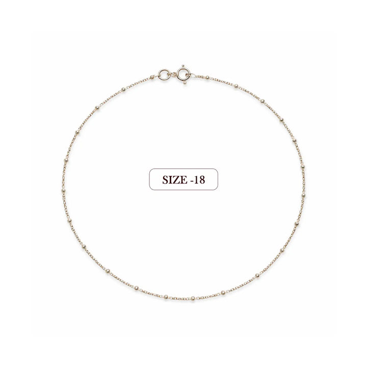 Elegant Beaded Minimal Chain- Made With Pure 925 Silver