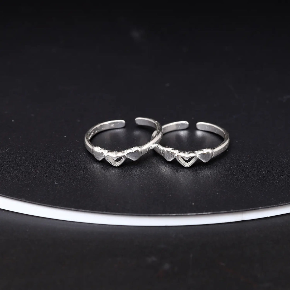 Minimal Triple Heart Toe Rings- Made With Pure 925 Silver