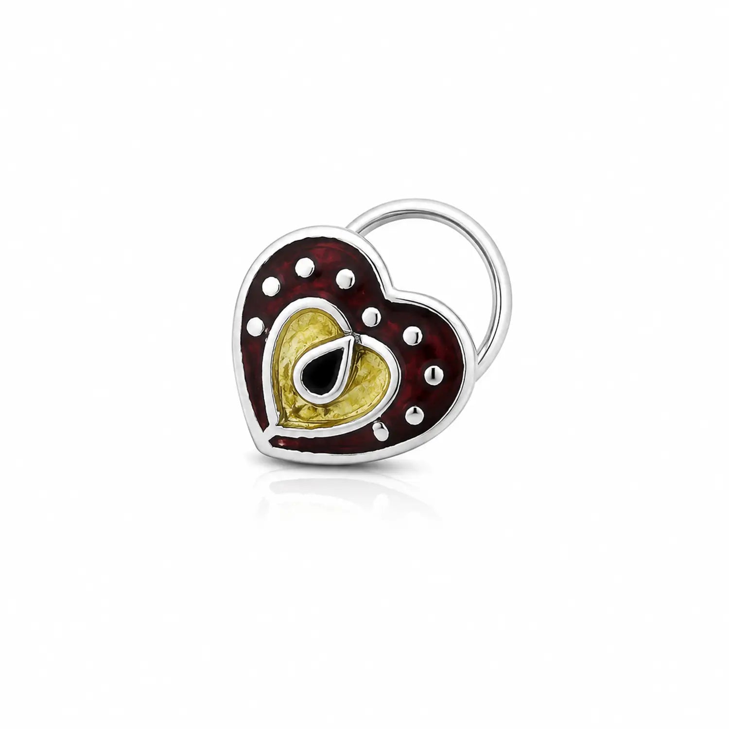 Heart motif Sterling Silver Nose Pin- Made With Pure 925 Silver