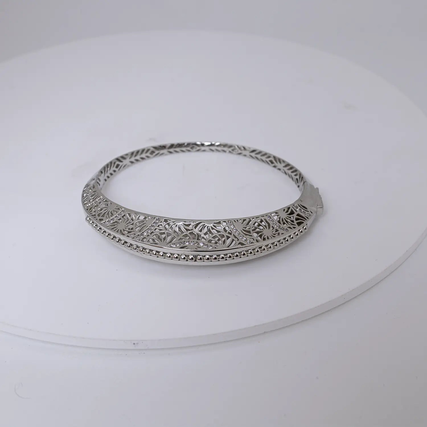 Elegant Pure Silver Cutwork Designer Bracelet - Made With Pure 925 Silver