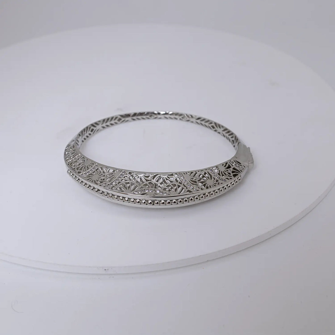 Elegant Pure Silver Cutwork Designer Bracelet - Made With Pure 925 Silver