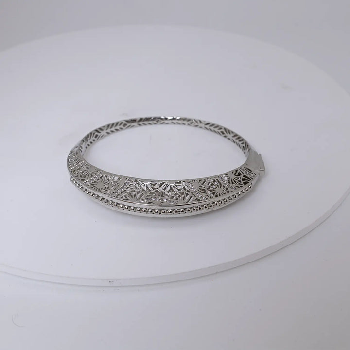 Elegant Pure Silver Cutwork Designer Bracelet - Made With Pure 925 Silver