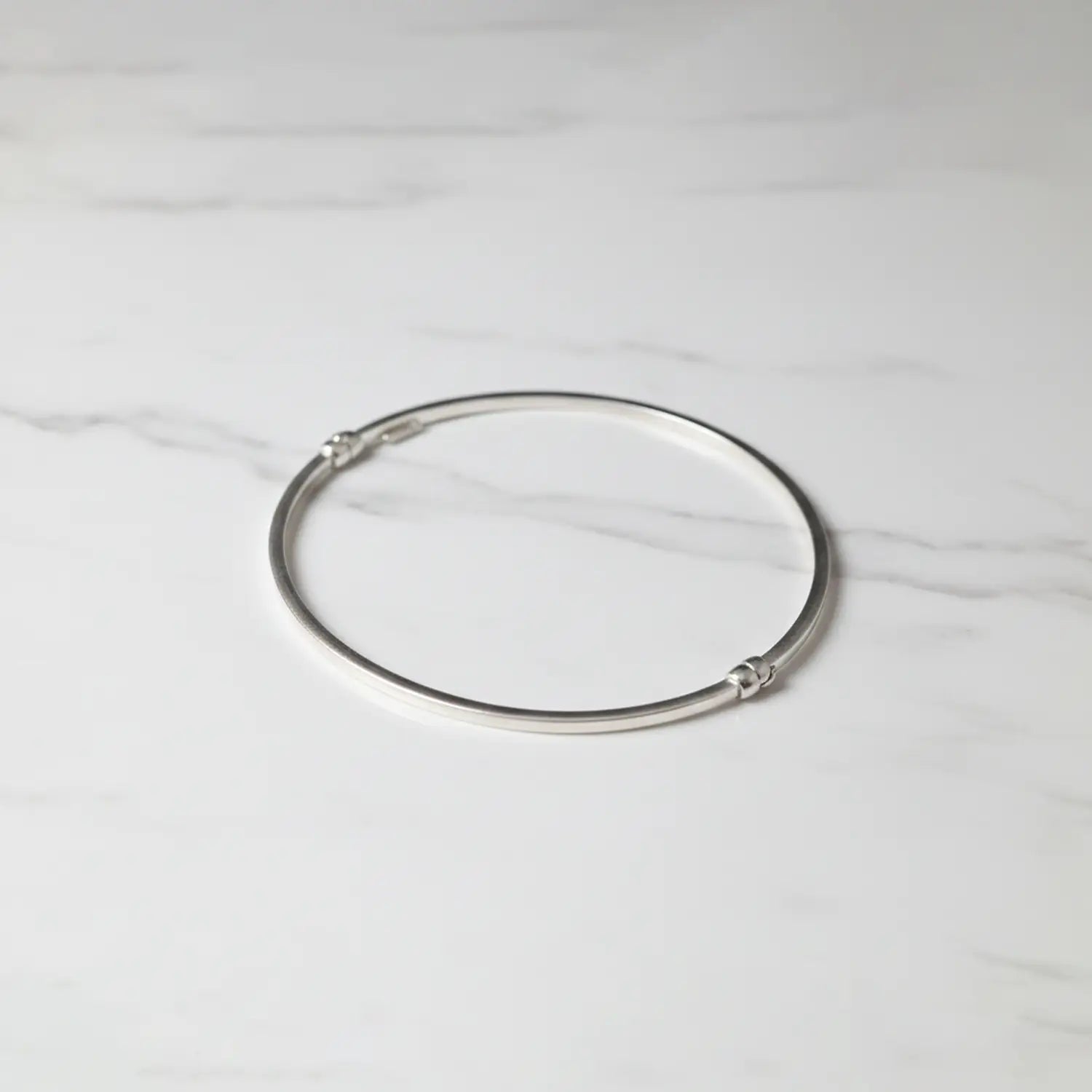 Classic Smooth Sterling Silver Kada Bracelet - Made With Pure 925 Silver