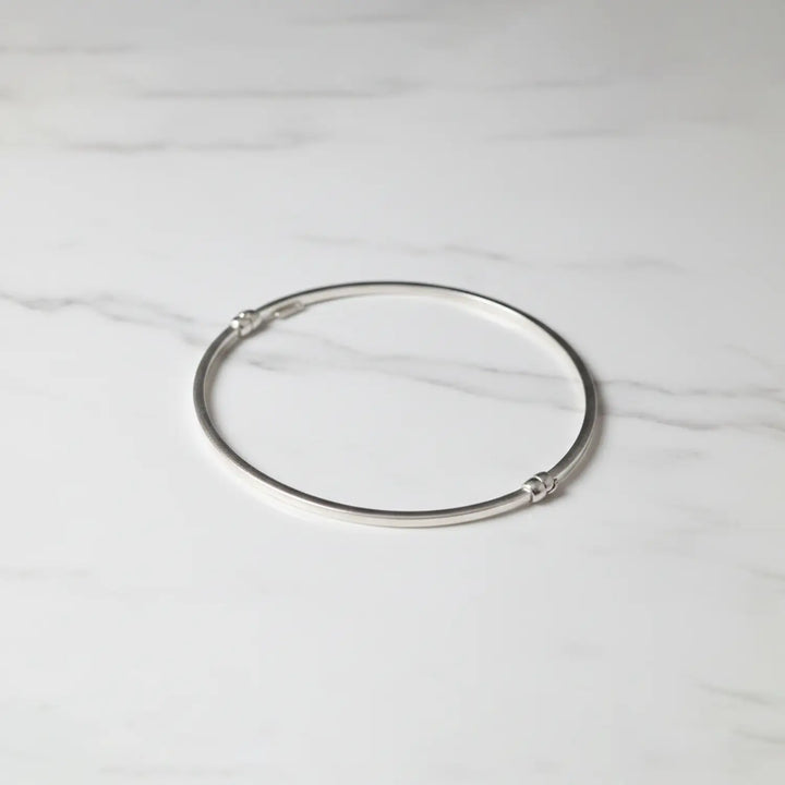 Classic Smooth Sterling Silver Kada Bracelet - Made With Pure 925 Silver