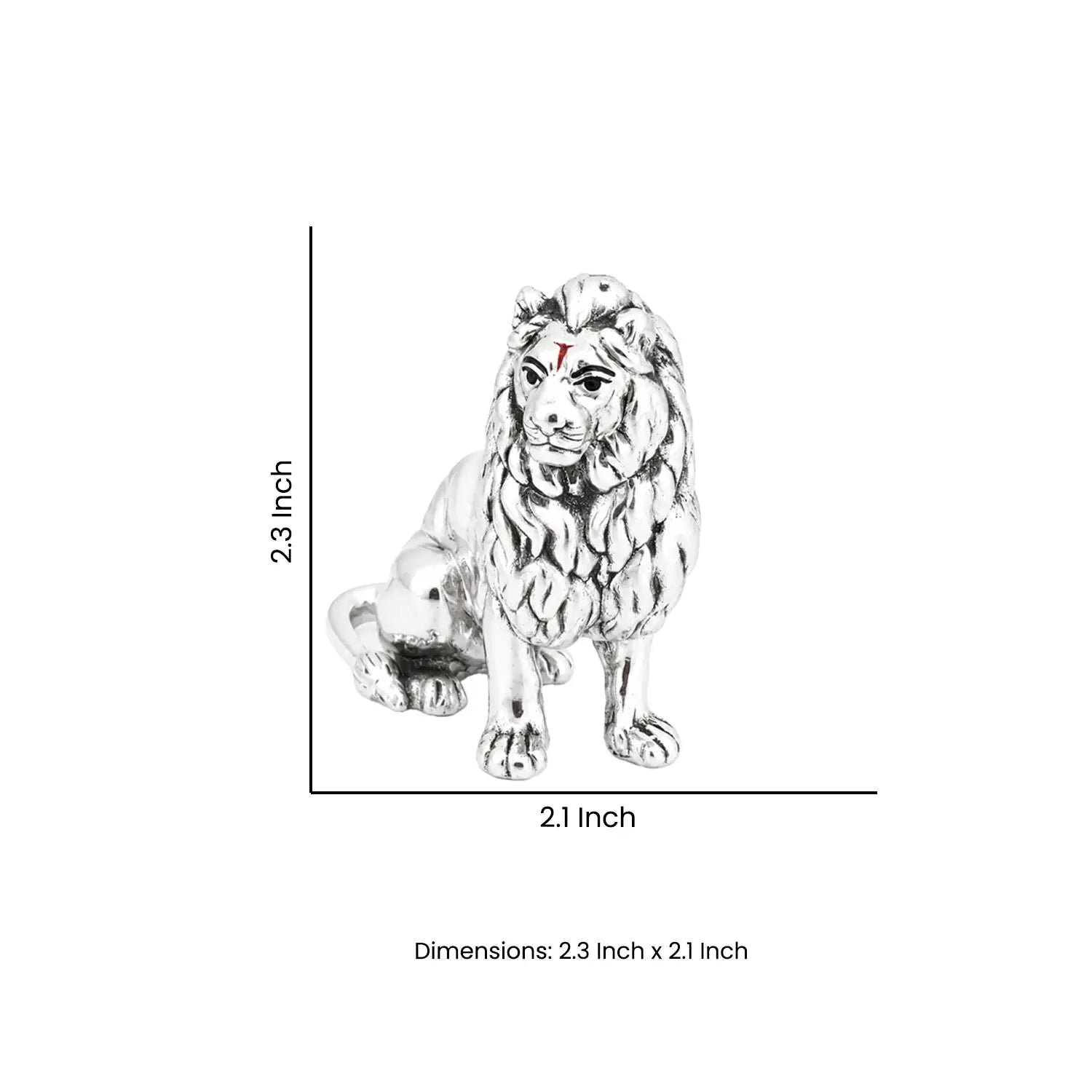 Divine Lion Blessing Idol - Made With Pure 925 Silver