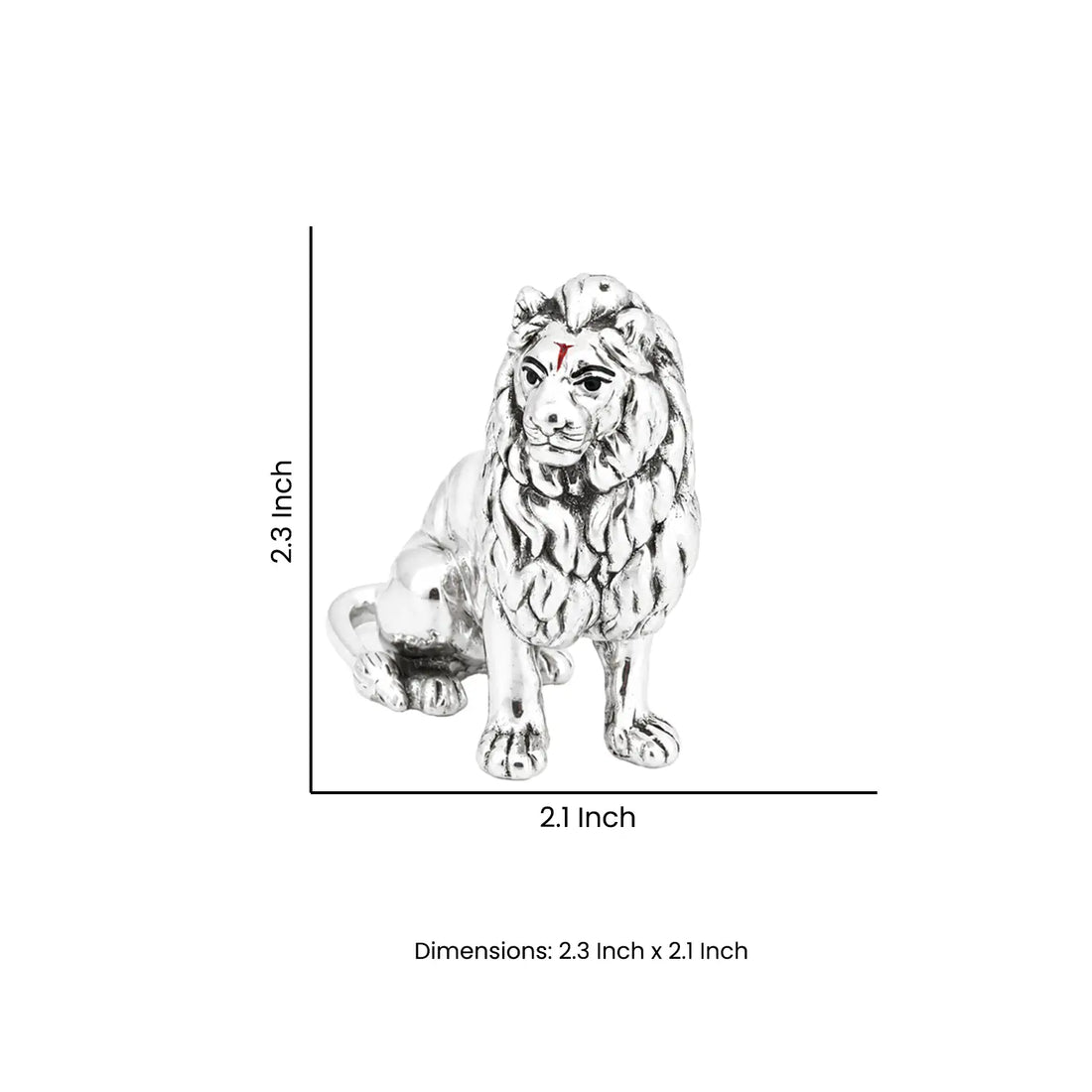 Divine Lion Blessing Idol - Made With Pure 925 Silver